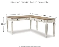 Best American Furniture Galleries Realyn 2-Piece Home Office Desk
