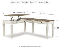 Best American Furniture Galleries Realyn 2-Piece Home Office Desk