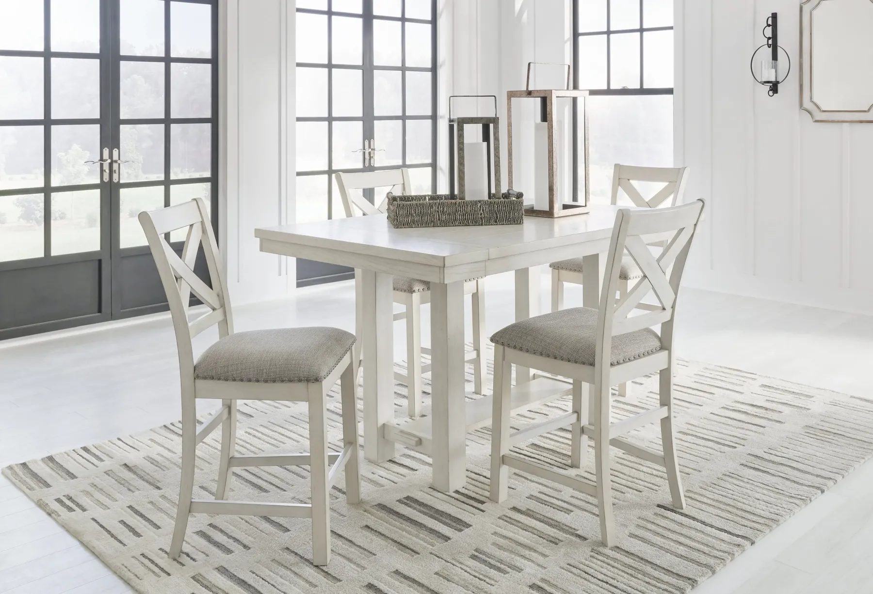 Sale American Furniture Galleries Robbinsdale Counter Height Dining Table And 4 Barstools