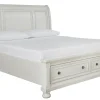 Discount American Furniture Galleries Robbinsdale Queen Sleigh Bed with Storage