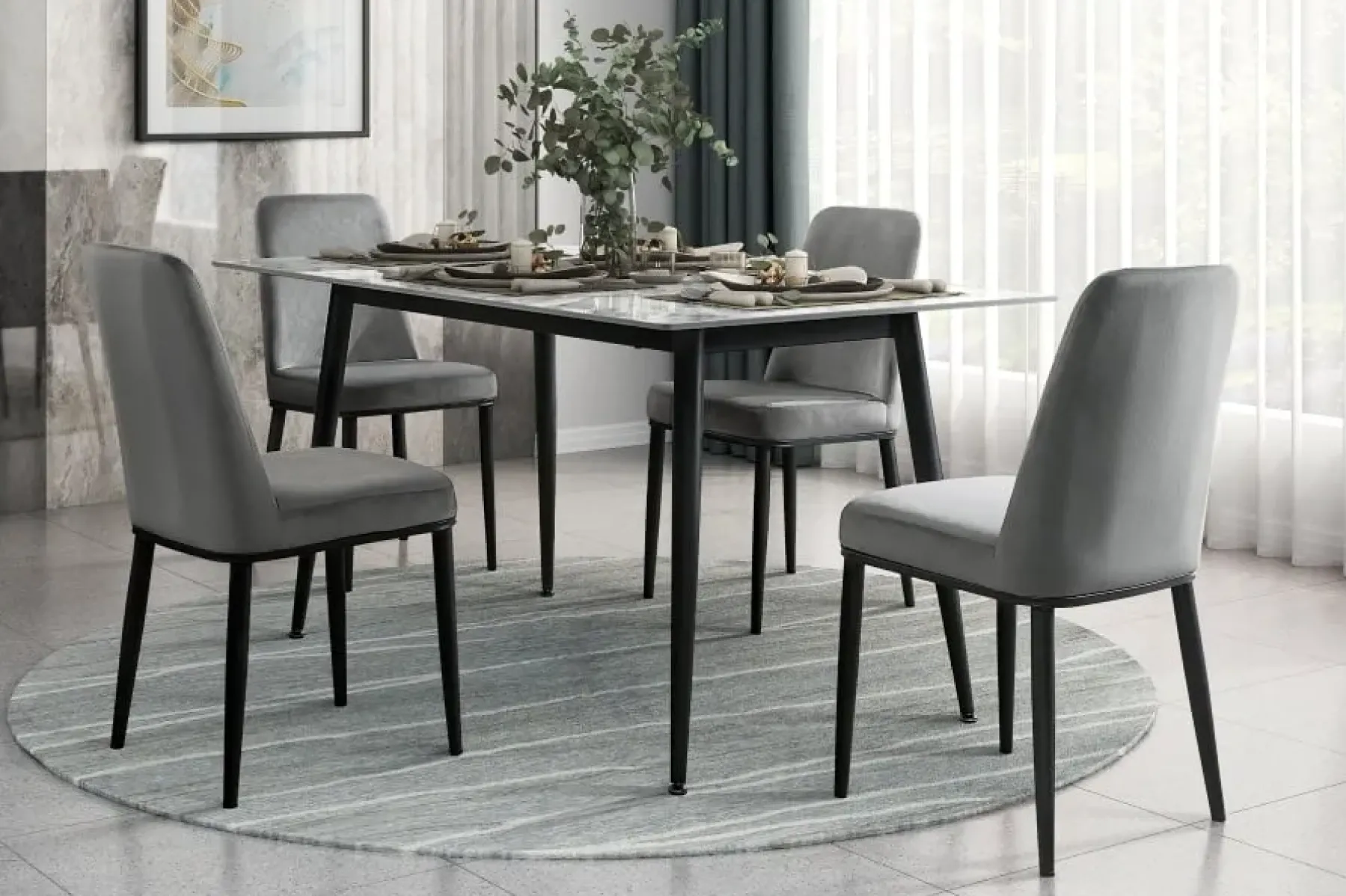 Best American Furniture Galleries Salerno 5-Piece Dining Set