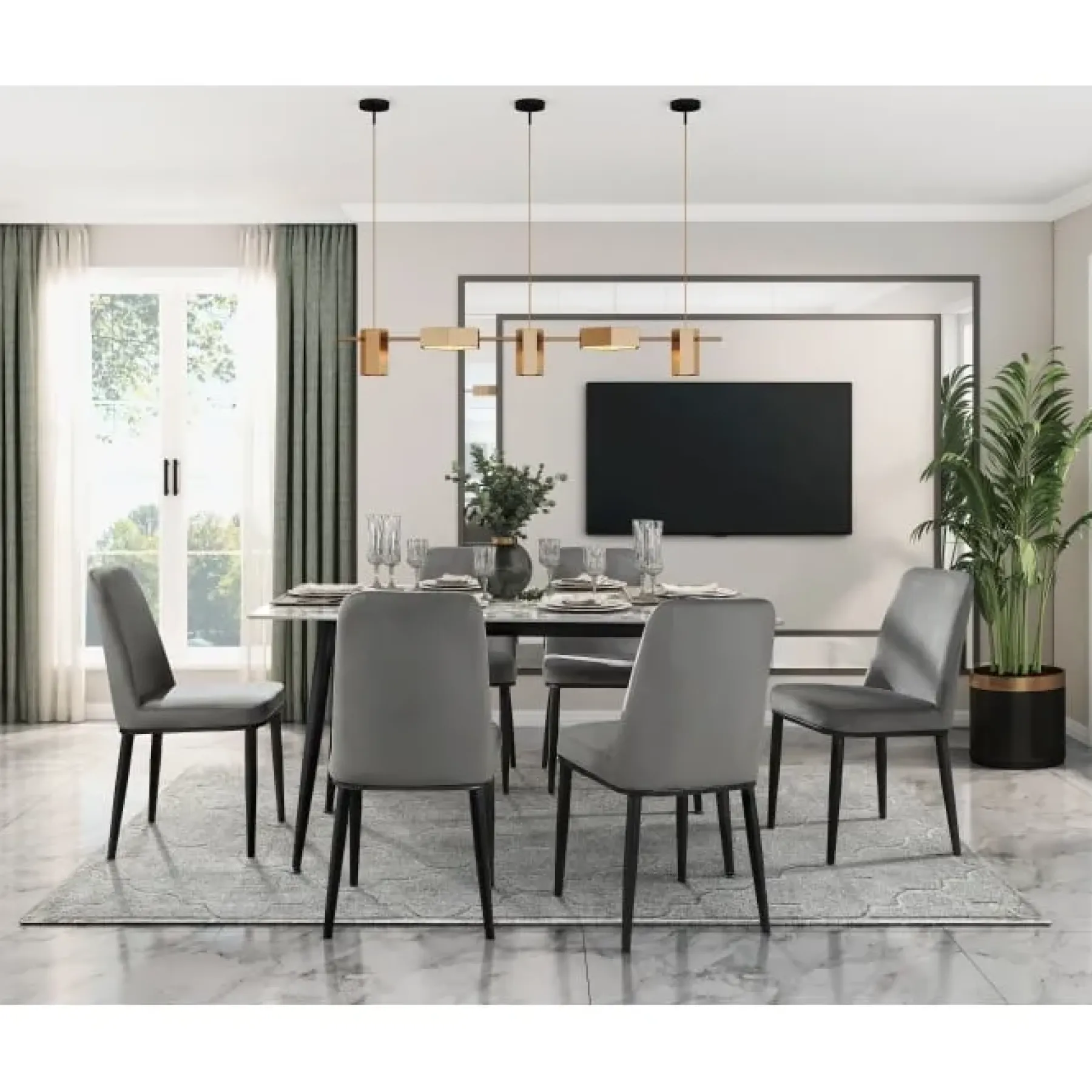 New American Furniture Galleries Salerno Rectangular Dining Table