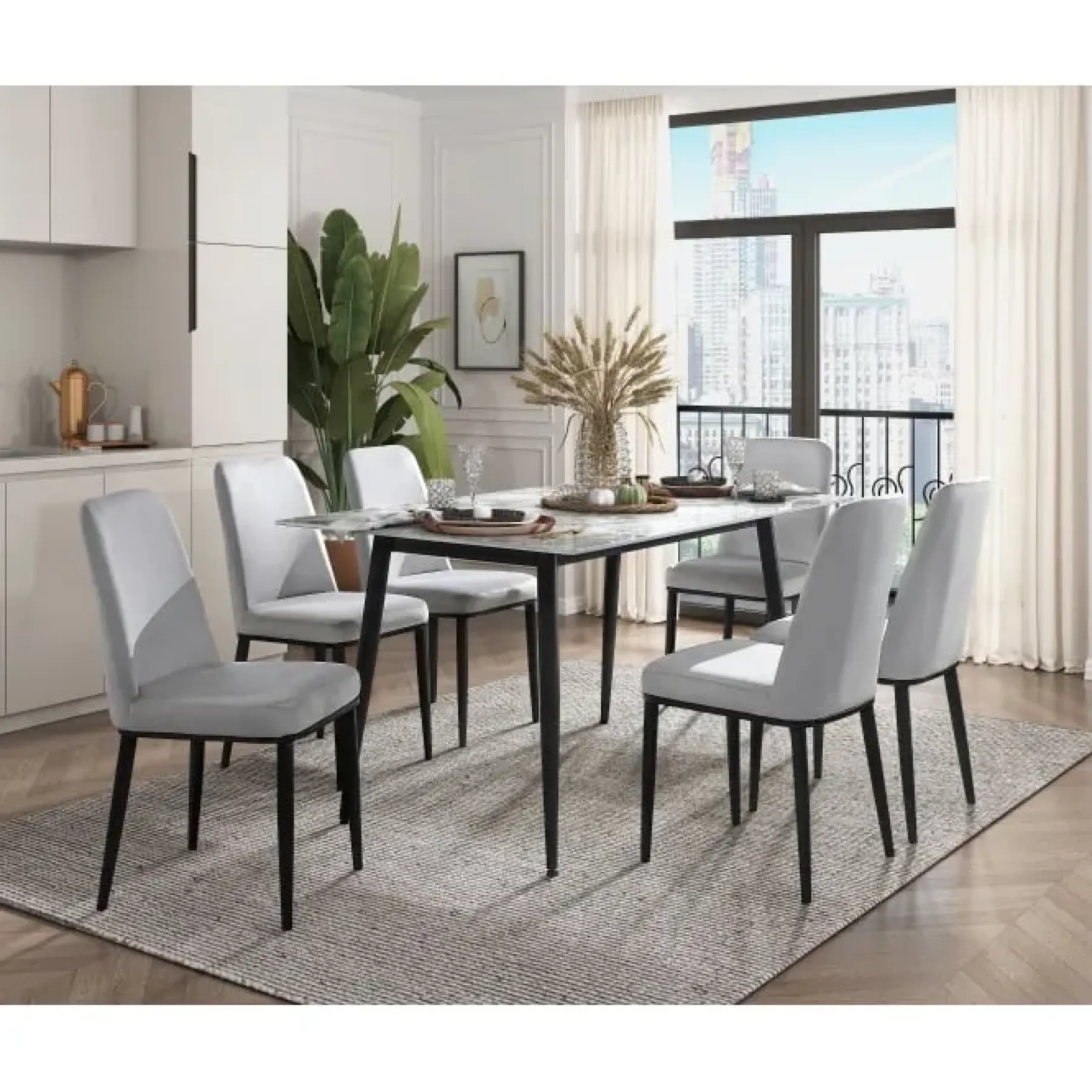 New American Furniture Galleries Salerno Rectangular Dining Table