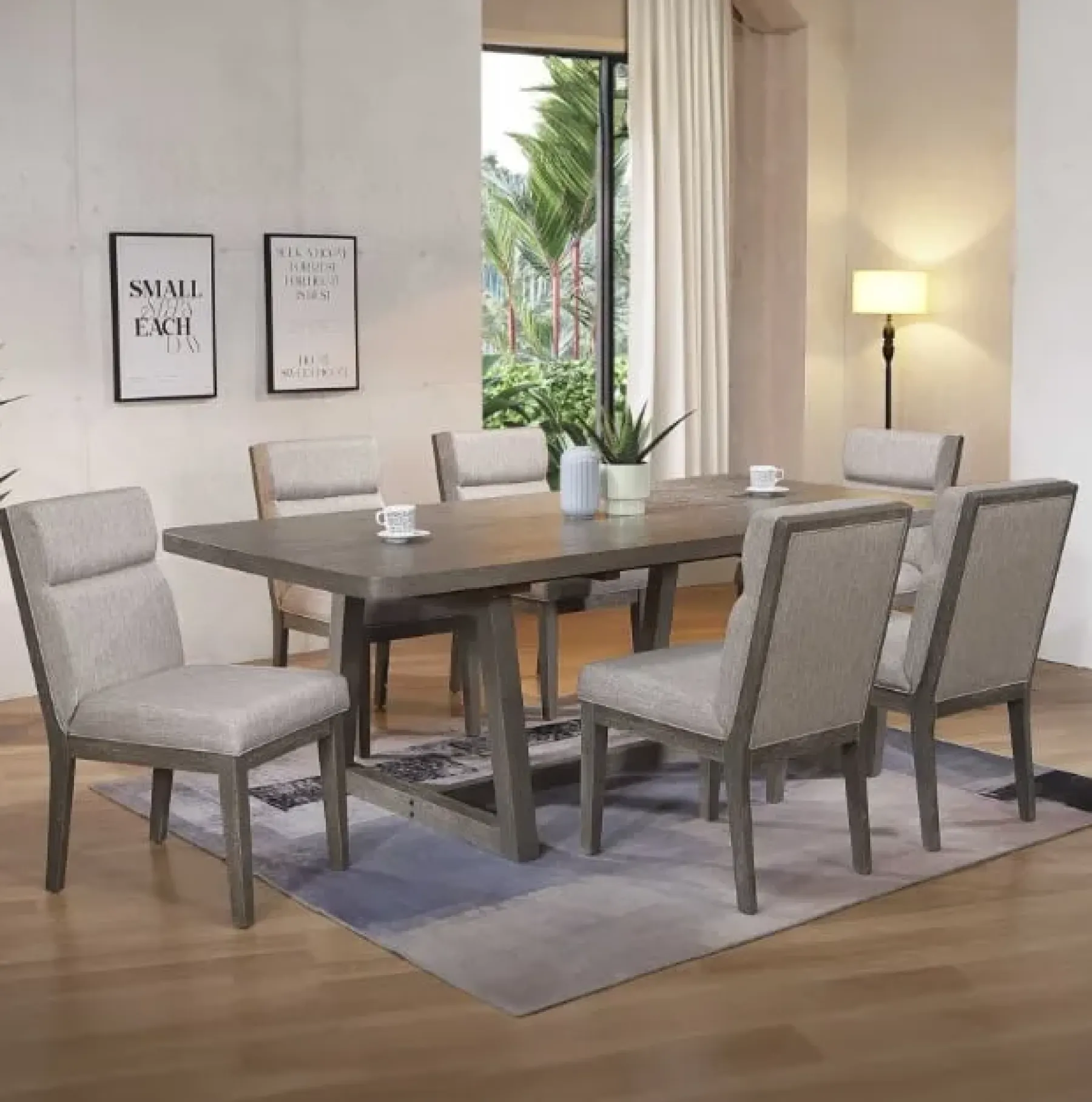 Clearance American Furniture Galleries Sanford Trestle Dining Table