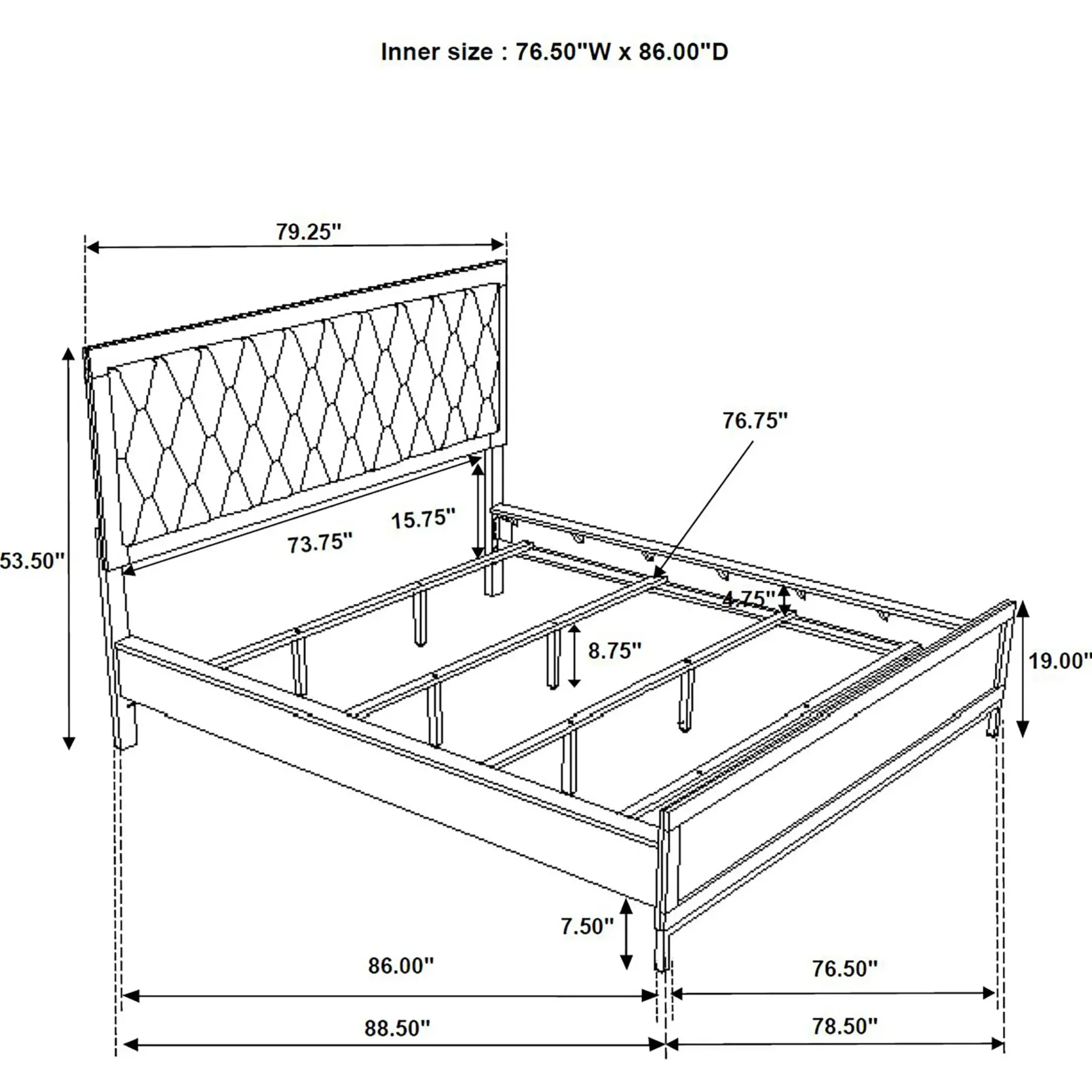 Clearance American Furniture Galleries Sonora Sonora Cal King Panel Bed