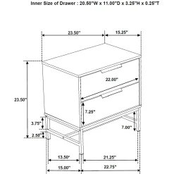 Online American Furniture Galleries Sonora Sonora 2-drawer Nightstand Bedside Table