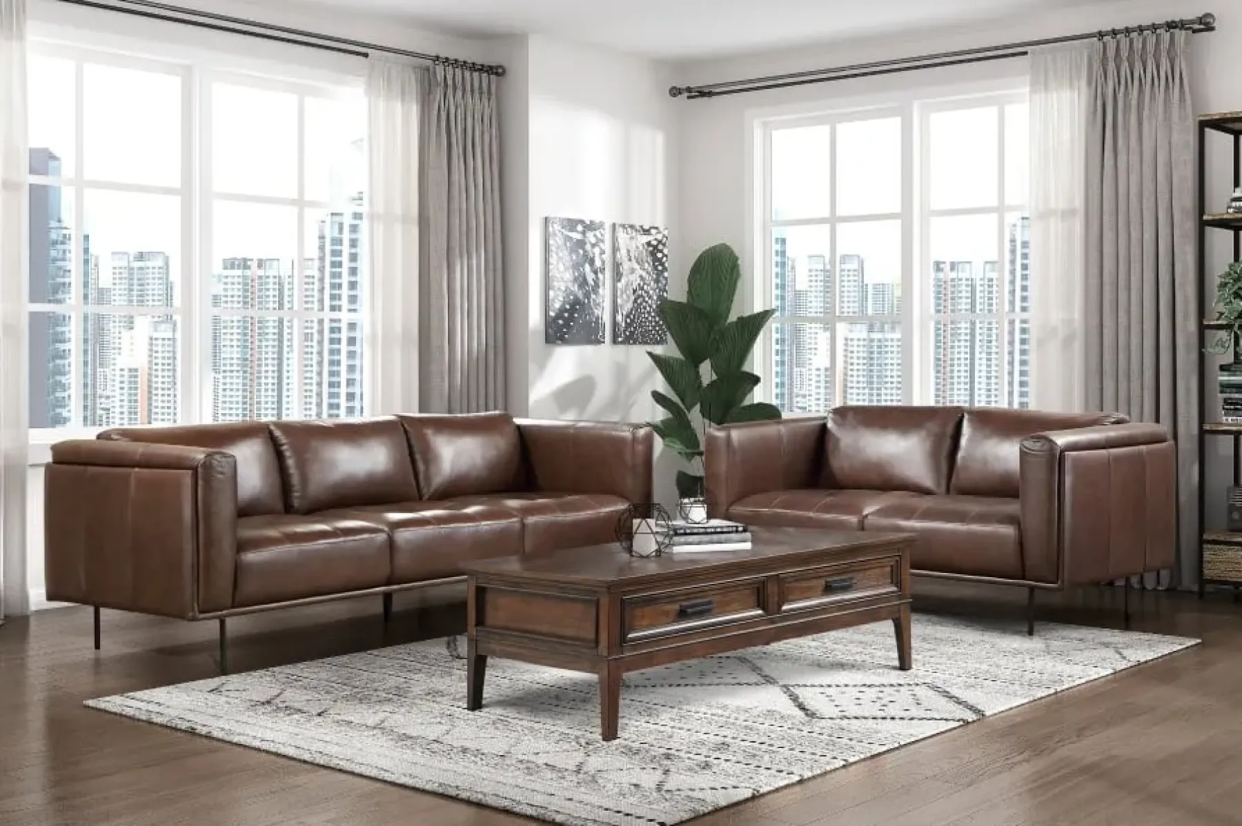 Clearance American Furniture Galleries Soren 2-Piece Living Room Set