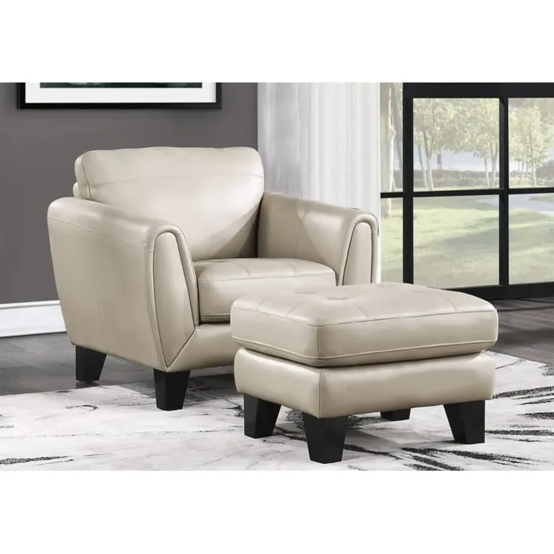 Discount American Furniture Galleries Spivey Modern Rectangular Ottoman