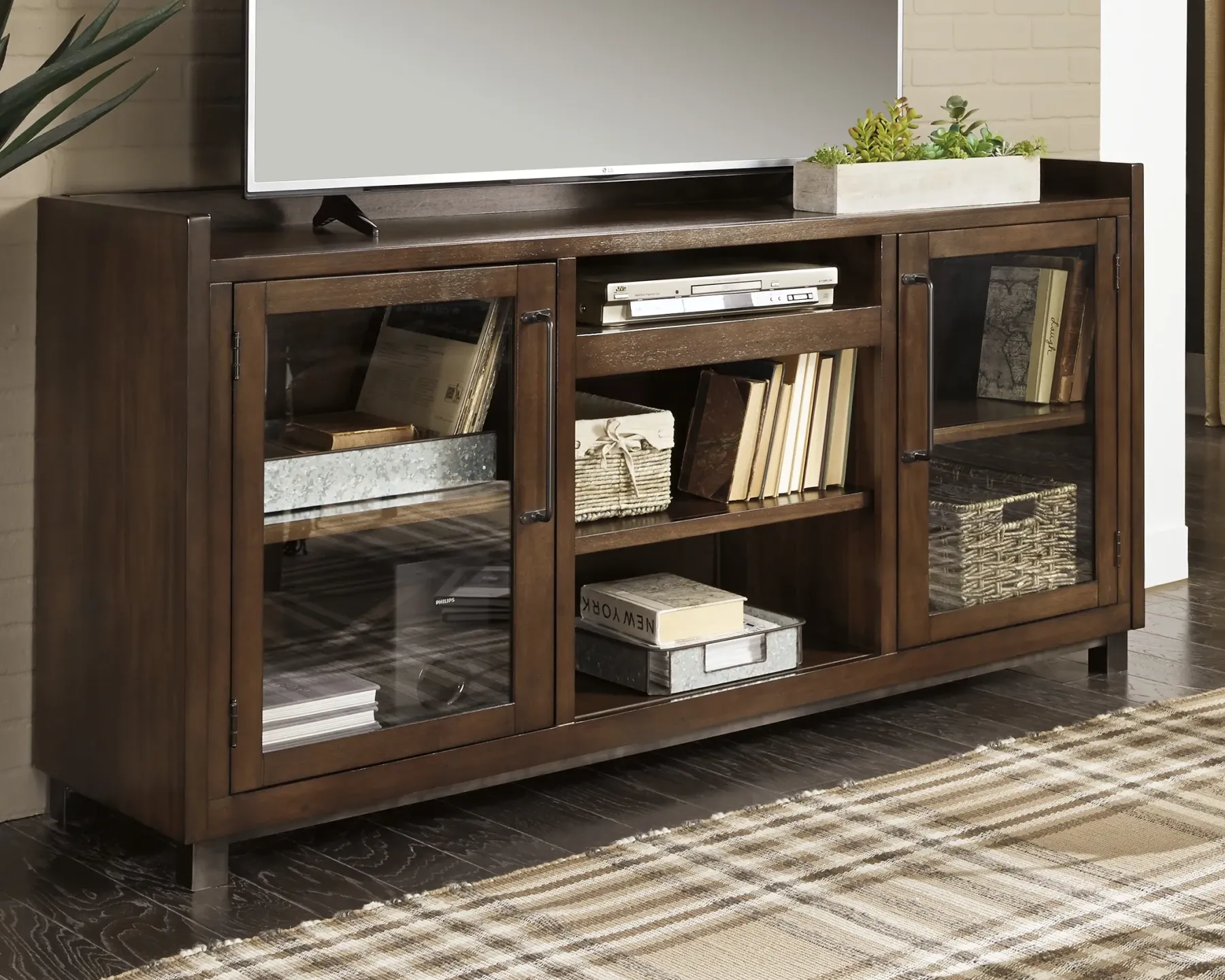 Outlet American Furniture Galleries Starmore XL TV Stand W/ Fireplace Option