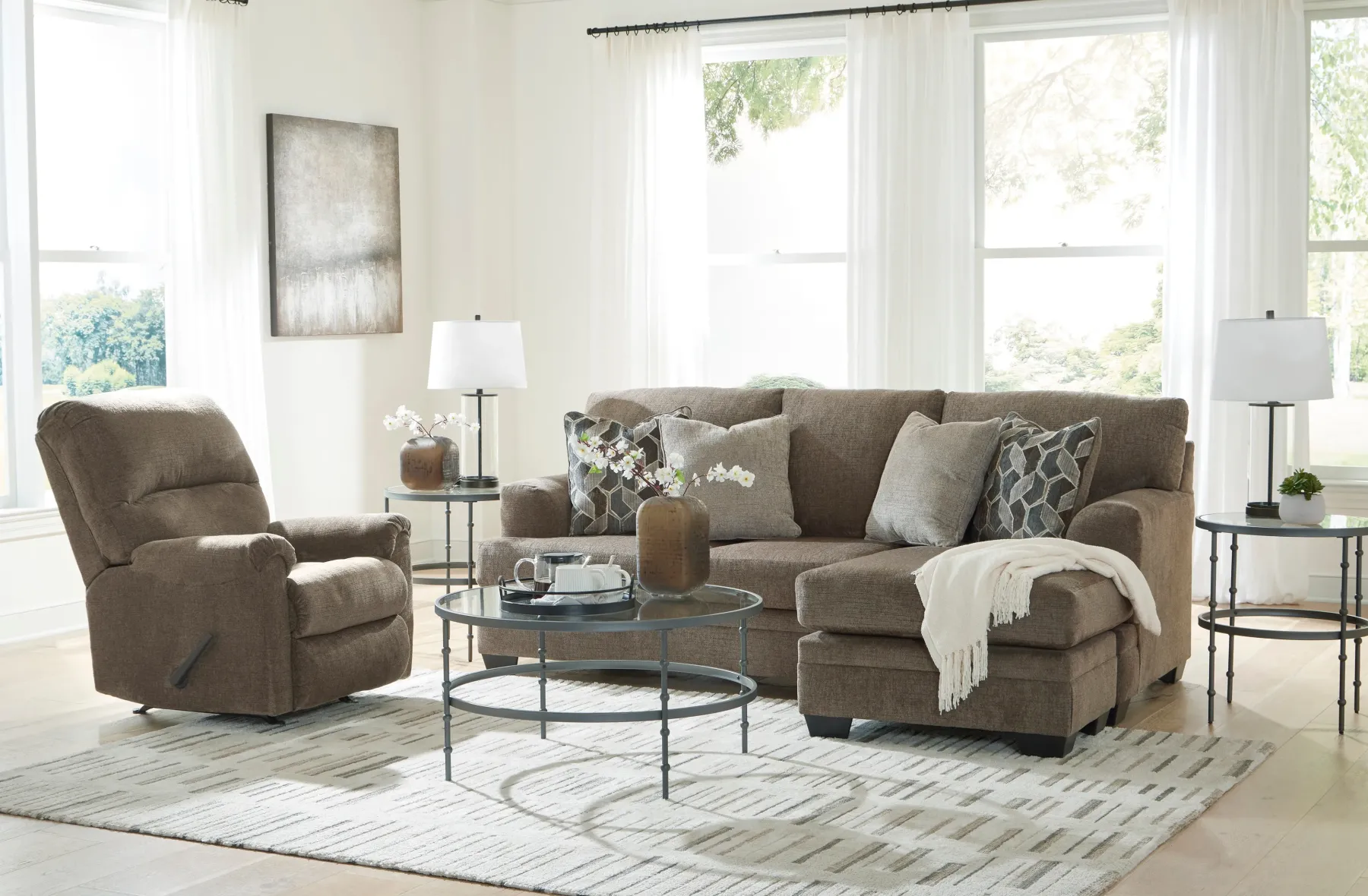 Hot American Furniture Galleries Stonemeade Sofa Chaise
