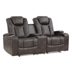 Online American Furniture Galleries Tabor Double Power Reclining Loveseat