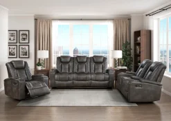 Online American Furniture Galleries Tabor Double Power Reclining Loveseat
