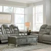 Outlet American Furniture Galleries The Man-Den 2-Piece Power Reclining Living Room Set