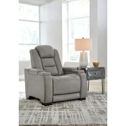 Sale American Furniture Galleries The Man-Den Power Recliner with Adjustable Headrest
