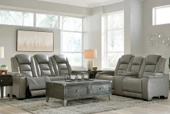 Fashion American Furniture Galleries The Man-Den Pwr Rec Sofa With Adj Headrest