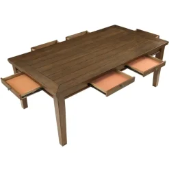 New American Furniture Galleries Tigard 6-Drawer Dining Table