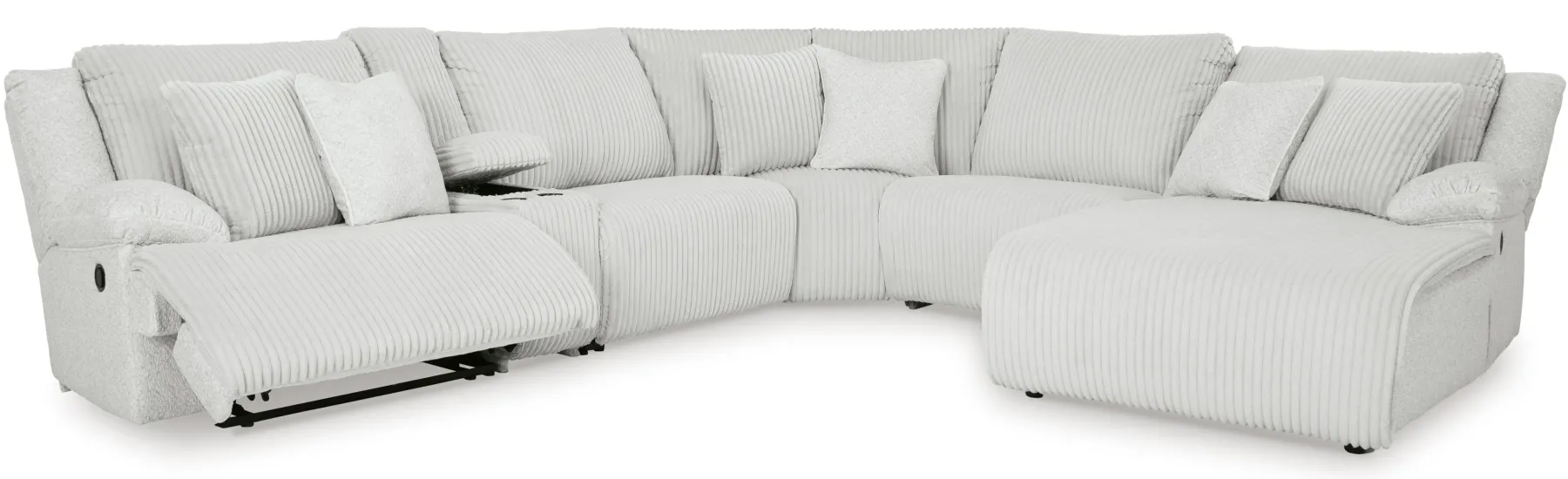 Online American Furniture Galleries Top Tier 6-Piece Reclining Sectional With Chaise