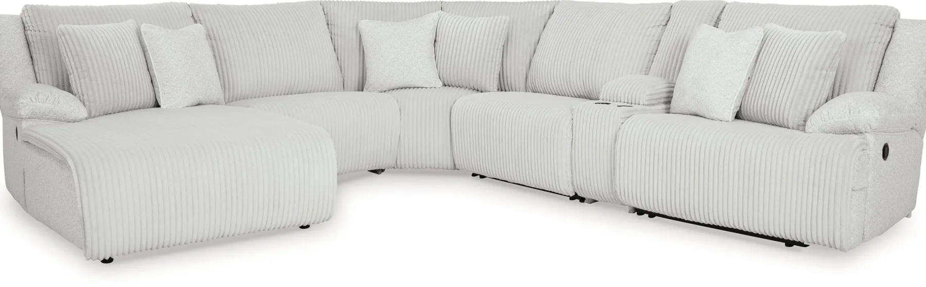 Fashion American Furniture Galleries Top Tier 6-Piece Reclining Sectional With Chaise