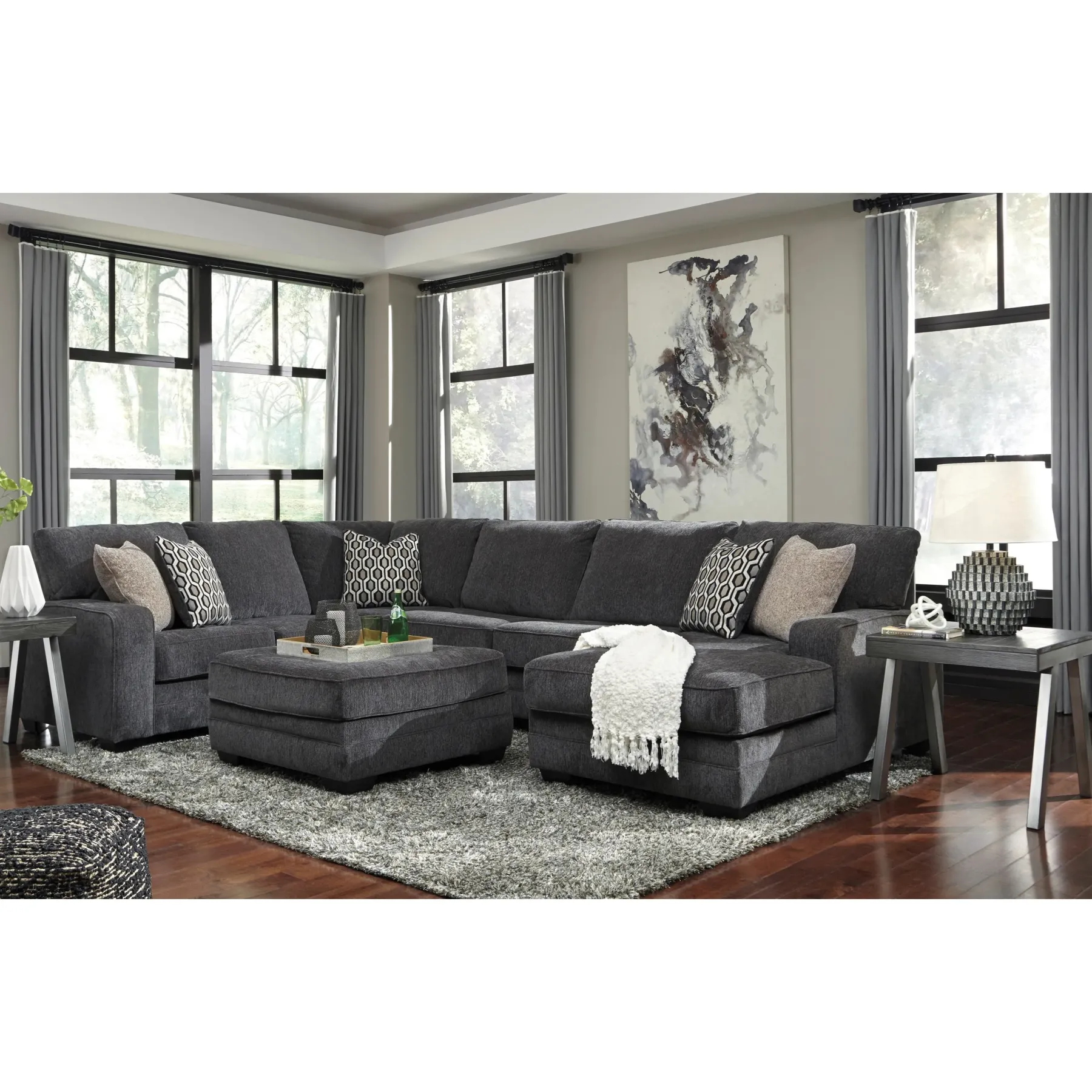Fashion American Furniture Galleries Tracling Oversized Accent Ottoman