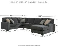 Outlet American Furniture Galleries Tracling Sectional With Chaise