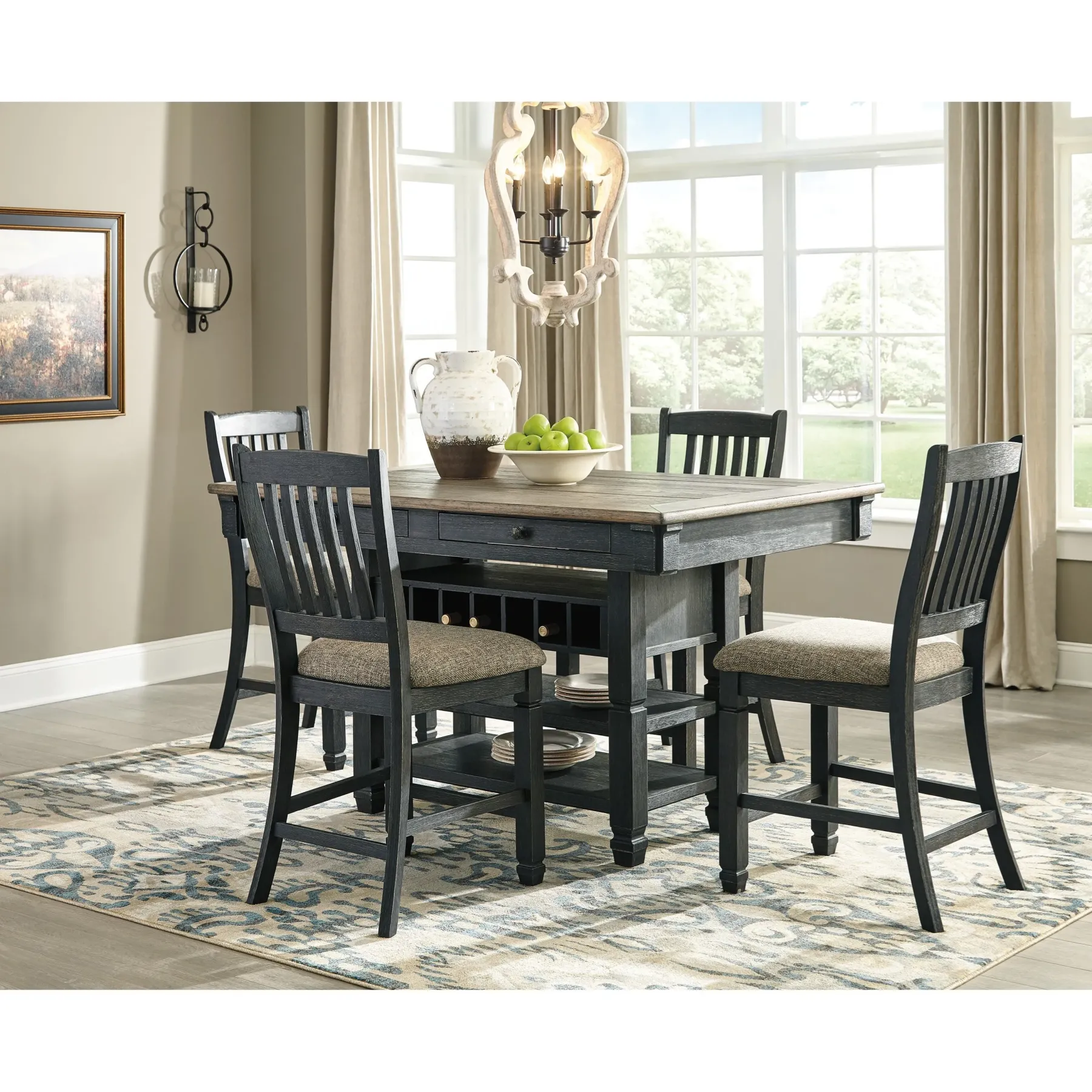 Clearance American Furniture Galleries Tyler Creek 5-Piece Counter Height Set