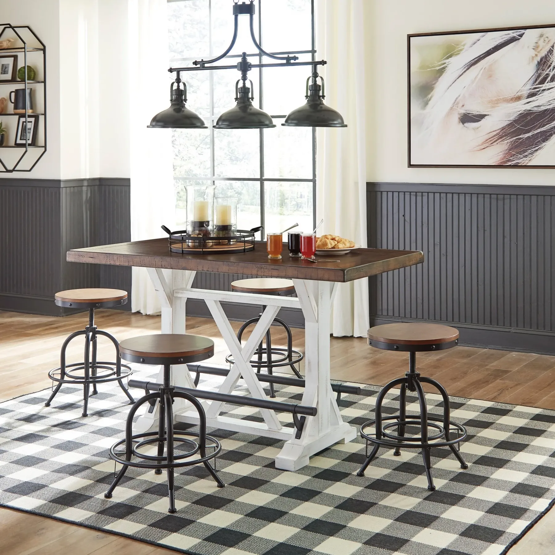 Fashion American Furniture Galleries Valebeck Counter Height Swivel Barstool