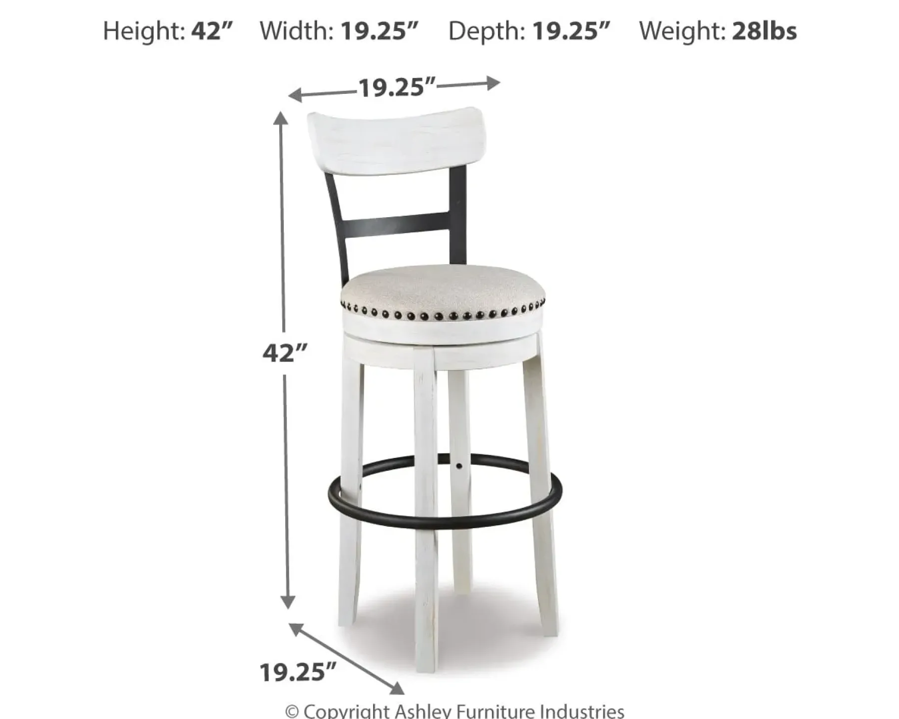 Clearance American Furniture Galleries Valebeck Tall Uph Swivel Barstool