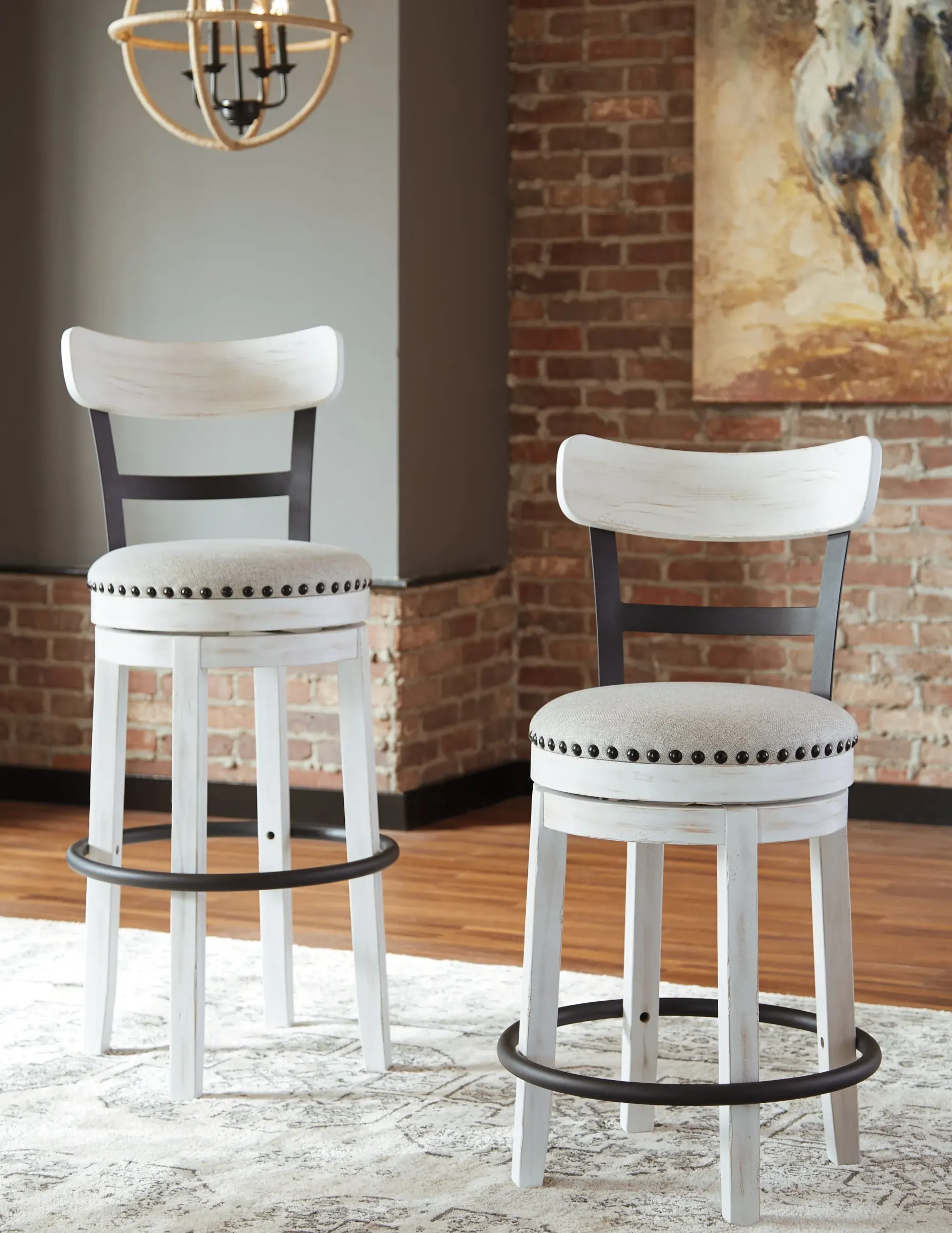 Clearance American Furniture Galleries Valebeck Tall Uph Swivel Barstool