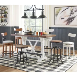 Best American Furniture Galleries Valebeck Upholstered Swivel Barstool