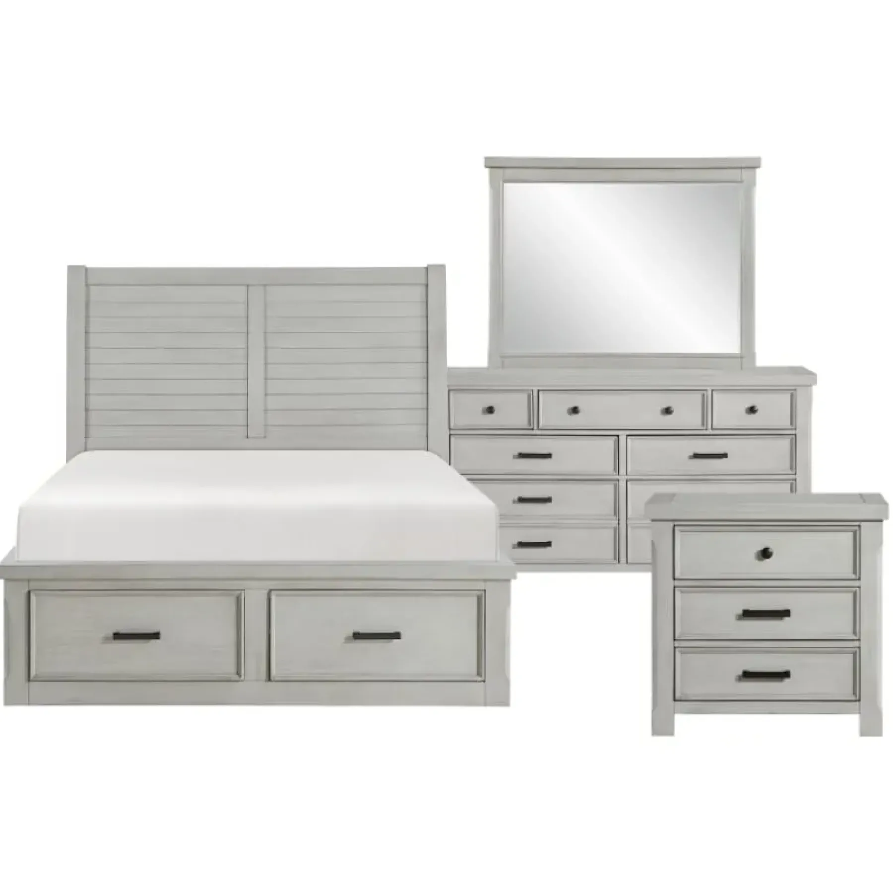 Online American Furniture Galleries Willowbrook 6-Piece Queen Storage Bedroom Set