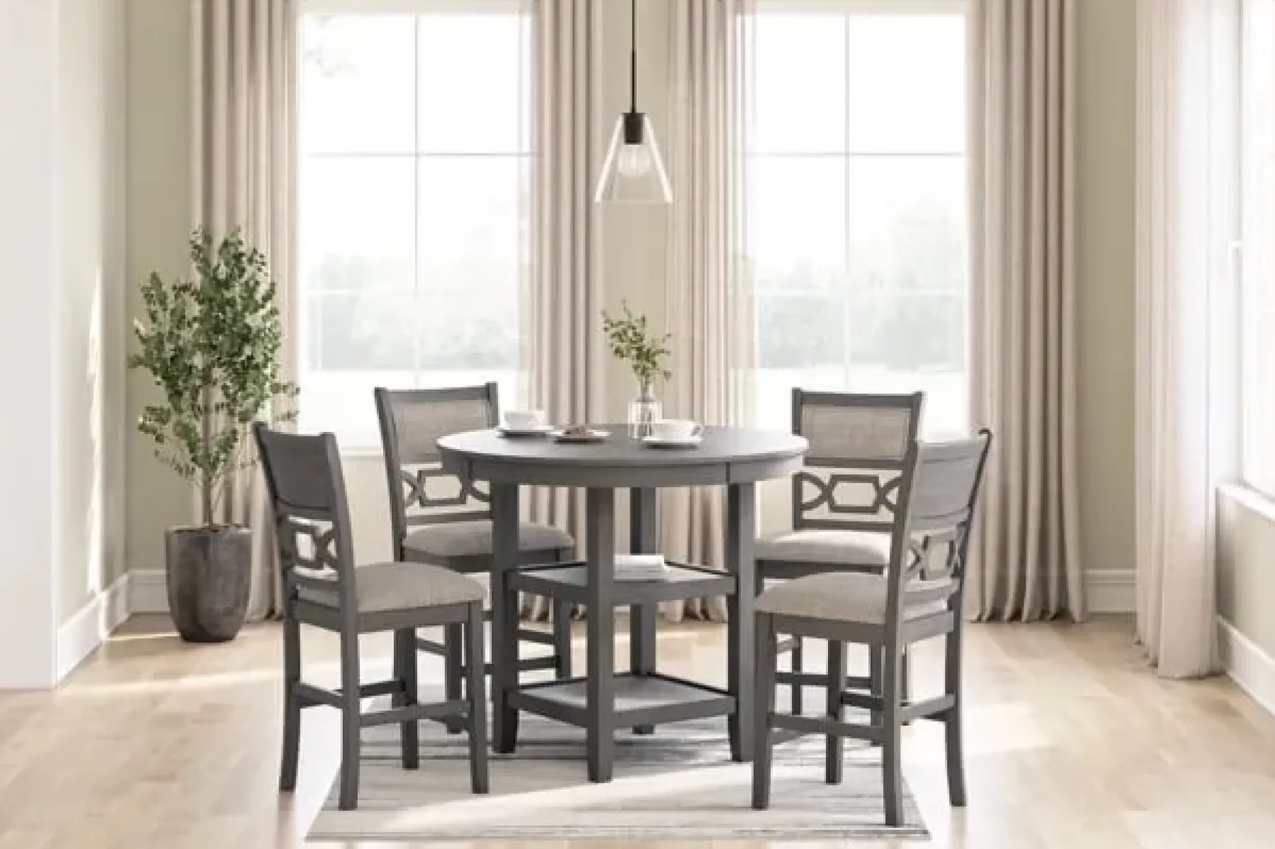Sale American Furniture Galleries Wrenning 5-Piece Counter Height Set