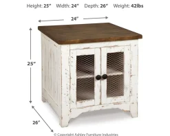 Discount American Furniture Galleries Wystfield Rectangular End Table