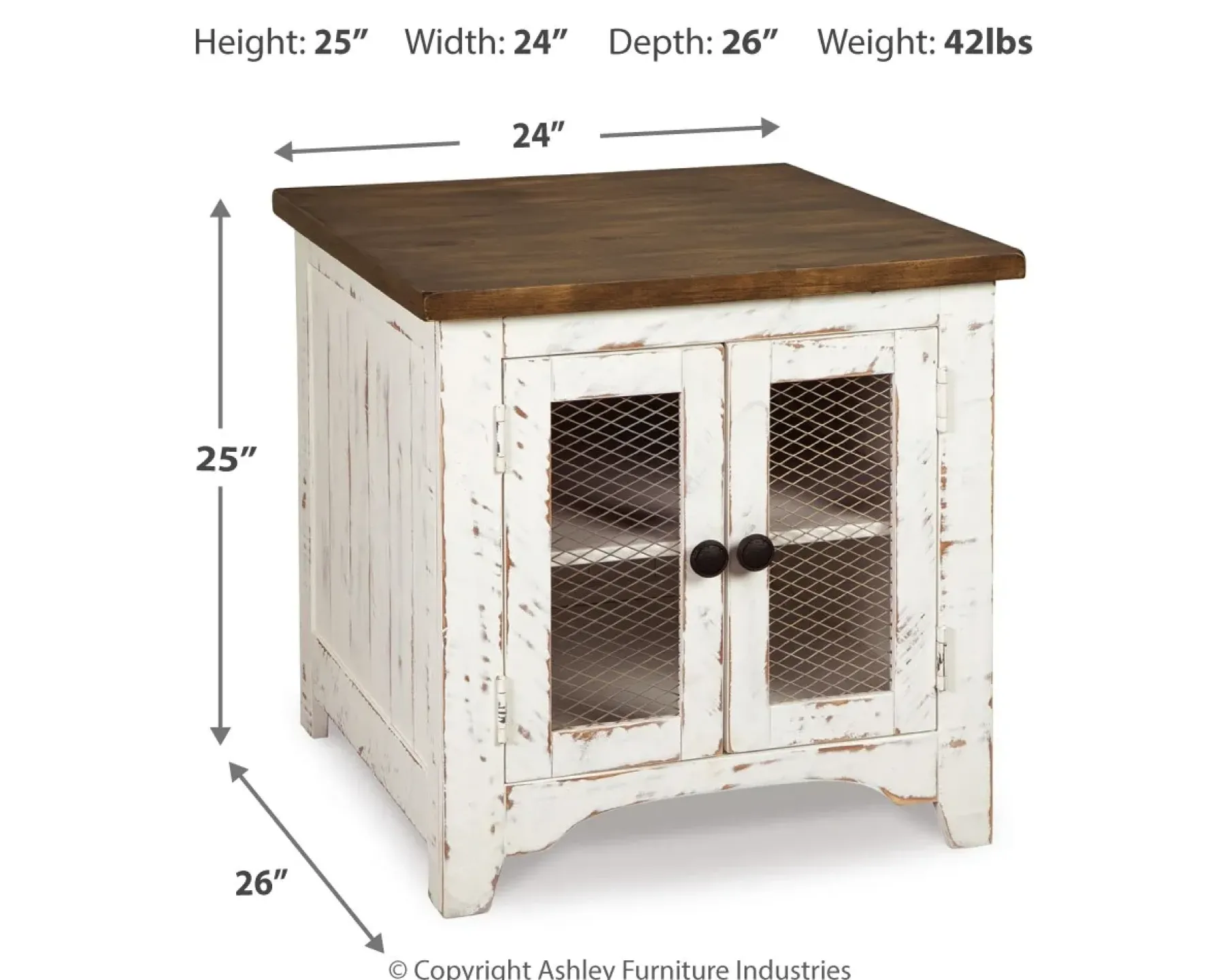 Discount American Furniture Galleries Wystfield Rectangular End Table